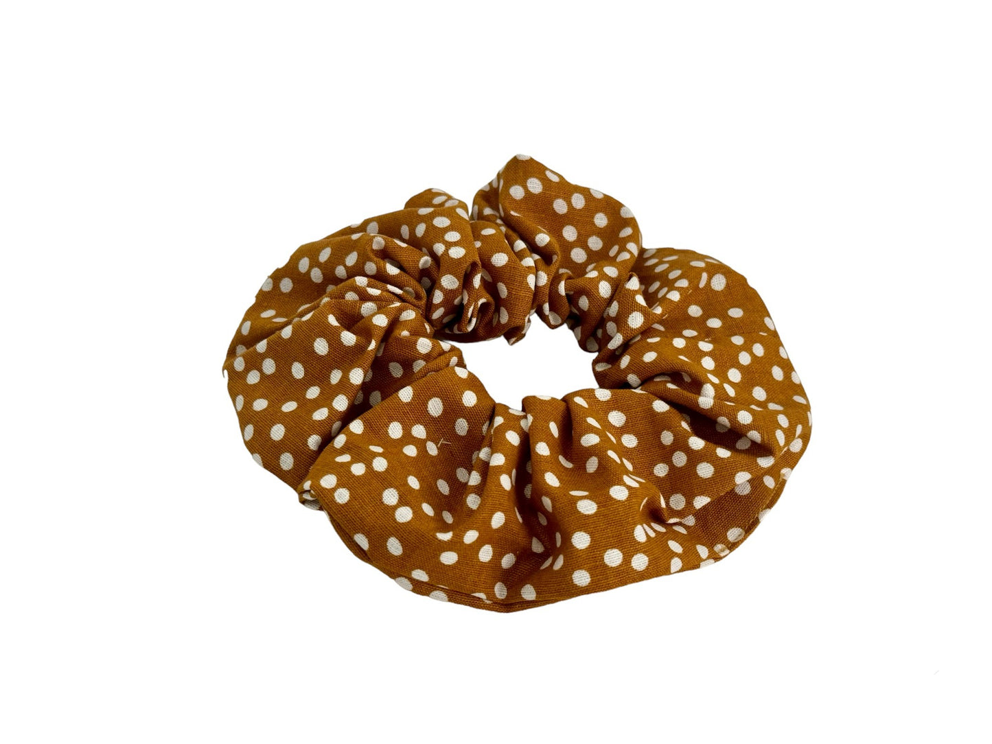 Scrunchie Cotton Linen - Mustard Spot