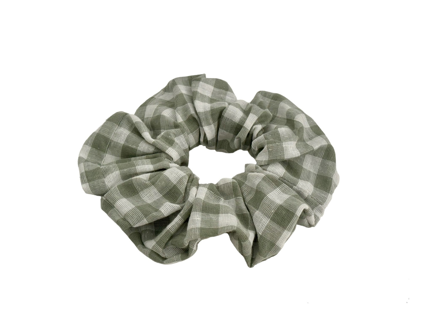 Scrunchie gingham - Desert Sage