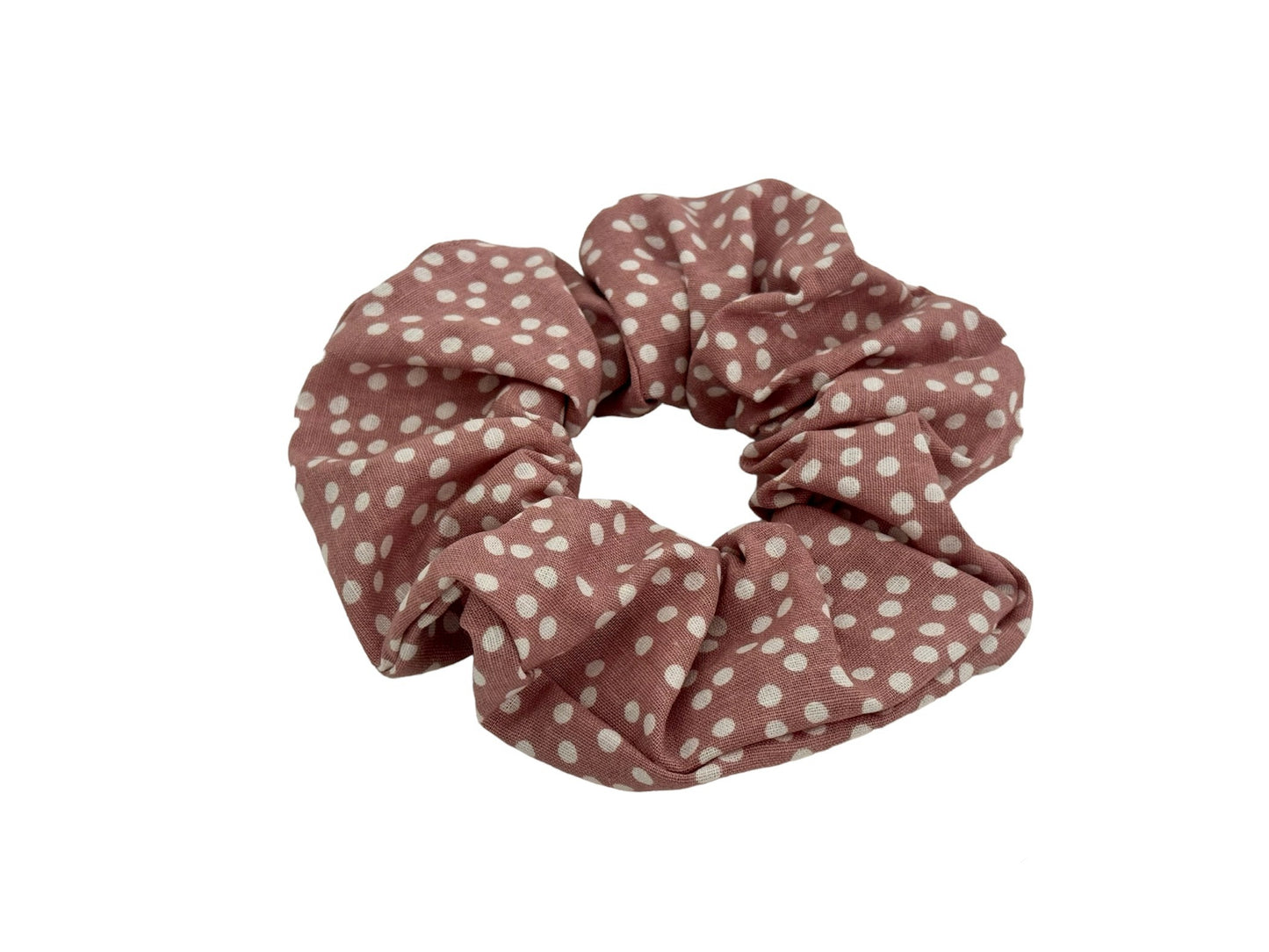 Scrunchie Cotton Linen - Fabric Antique Pink Spot