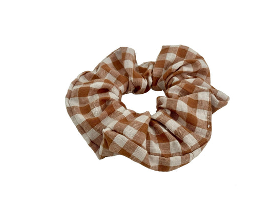 Scrunchie gingham - Gold