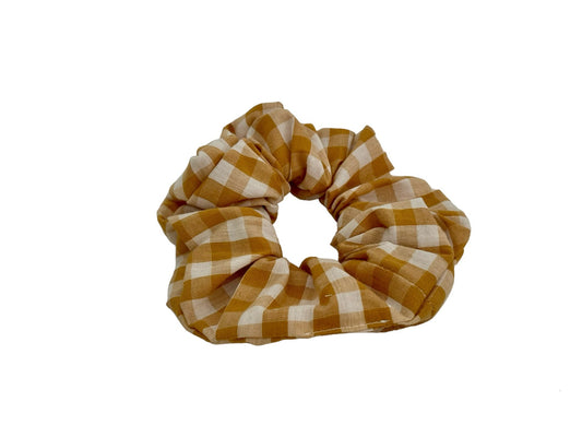 Scrunchie gingham - Mustard