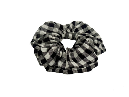 Scrunchie gingham - Black