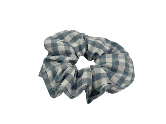 Scrunchie gingham - Egg Blue