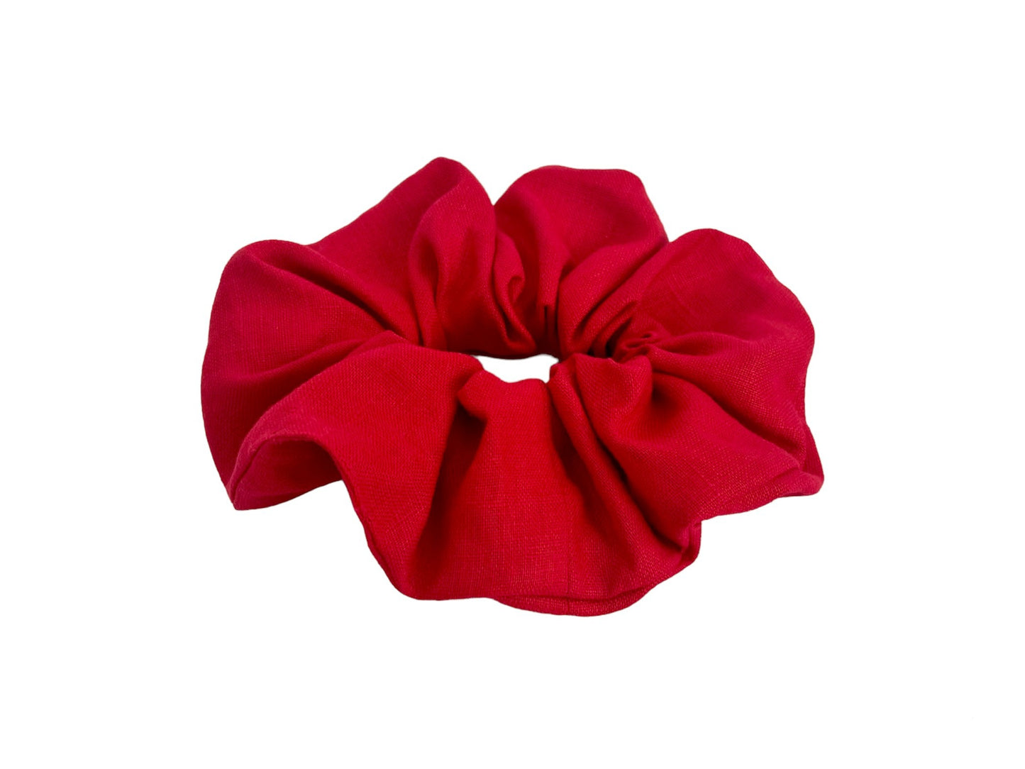 Scrunchie Premium Linen - Blood Red