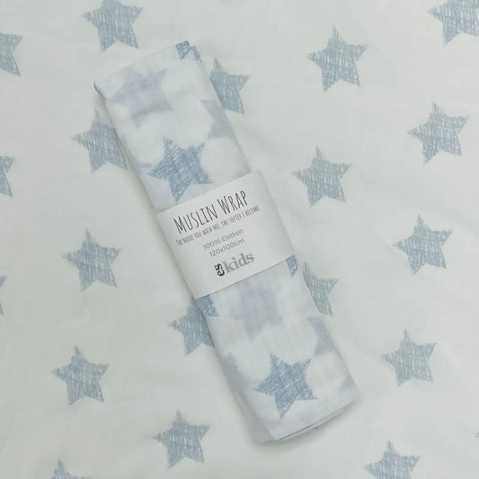 Muslin wrap - Blue star