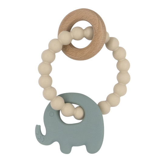 Silicone Elephant Teether - Sage